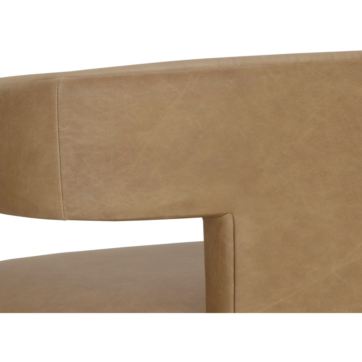 Cobourg Ludlow Sesame Leather Lounge Chair